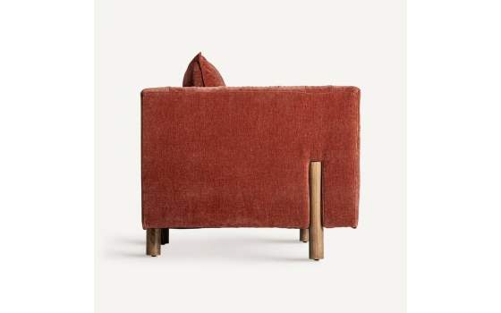 Butaca Sillon Estilo Contemporaneo Tapizado Burdeos Carlton