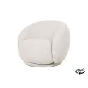 Butaca Sillon Giratorio tapizado Beige Serie Turbon