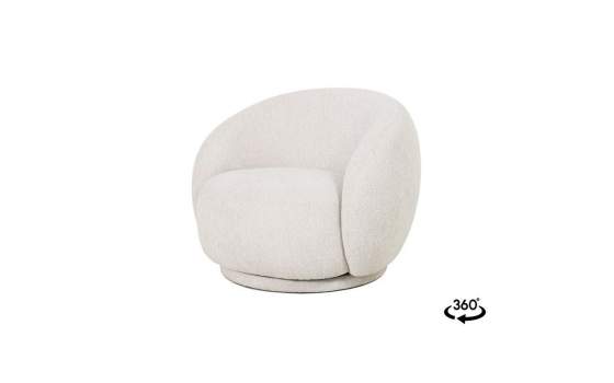 Butaca Sillon Giratorio tapizado Beige Serie Turbon
