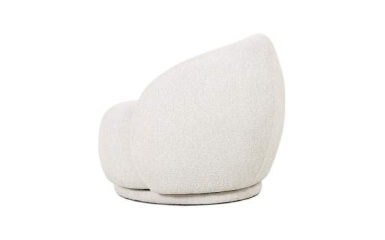 Butaca Sillon Giratorio tapizado Beige Serie Turbon