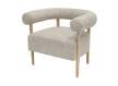 Butaca Sillon Madera y Tapizado Beige Serie Mere