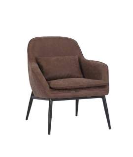 Butaca Sillon Moderna en Ecopiel y Patas Metal Detroyt