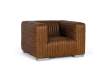 Butaca Sillon Piel Marron Moderno Serie Aikema
