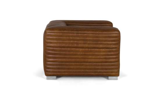 Butaca Sillon Piel Marron Moderno Serie Aikema