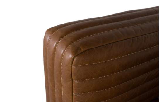 Butaca Sillon Piel Marron Moderno Serie Aikema