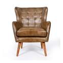 Butaca Sillon Tapizado Piel Vintage Capitone - Serie Bristol