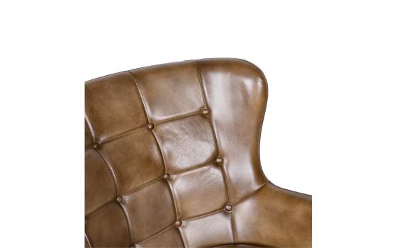 Butaca Sillon Tapizado Piel Vintage Capitone - Serie Bristol