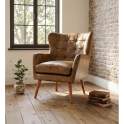 Butaca Sillon Tapizado Piel Vintage Capitone - Serie Bristol