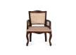Butaca Sillon Vintage Acacia Nogal Tapizado y Rejilla Allamin
