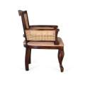 Butaca Sillon Vintage Acacia Nogal Tapizado y Rejilla Allamin
