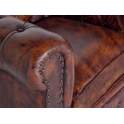 Butaca Sofa Chester Tapizada Cuero Marron Viejo Serie Alinas