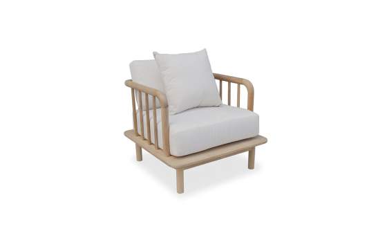 Butaca Teca Barrotes Asiento Respaldo Tapizado - Serie Ardey