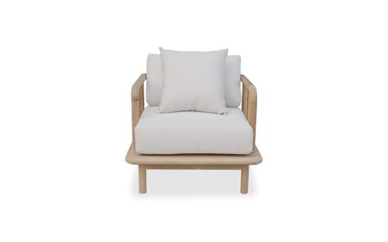 Butaca Teca Barrotes Asiento Respaldo Tapizado - Serie Ardey