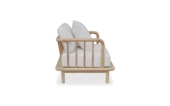Butaca Teca Barrotes Asiento Respaldo Tapizado - Serie Ardey