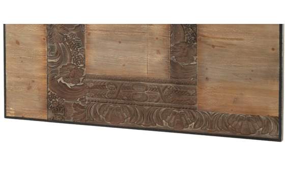 Cabecero 135 Madera Tallado Rustico Vintage Serie Black