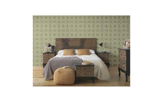 Cabecero 135 Madera Tallado Rustico Vintage Serie Black