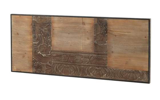 Cabecero 135 Madera Tallado Rustico Vintage Serie Black