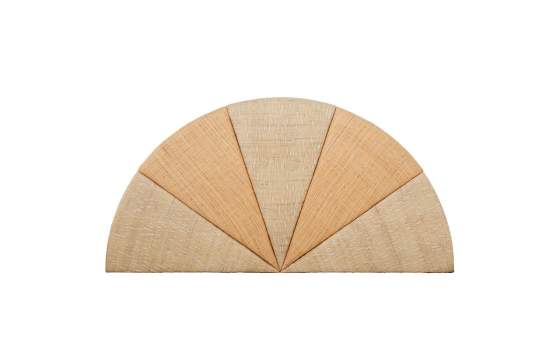 Cabecero 150 Semicircular Acolchado Tejido Rafia Achey