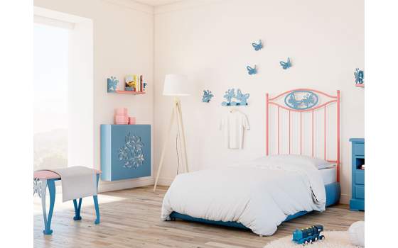 Cabecero 2 Tamaños Juvenil Actual con Postes Serie Fantasia