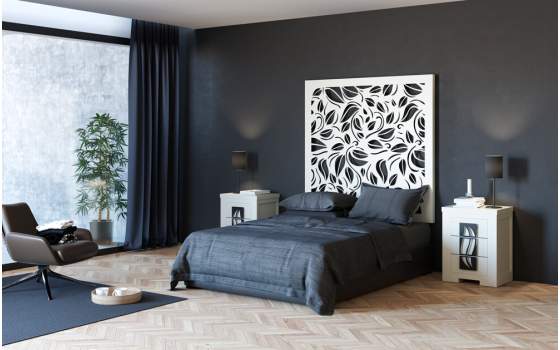 Cabecero 4 Tamaños Acero Estilo Moderno Sin Patas Serie Shinova