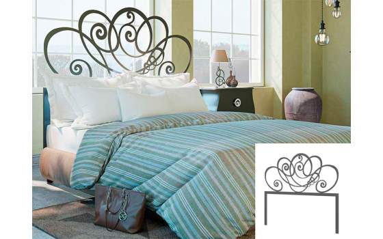 Cabecero 8 Tamaños Forja Estilo Actual Con Patas Serie Verona