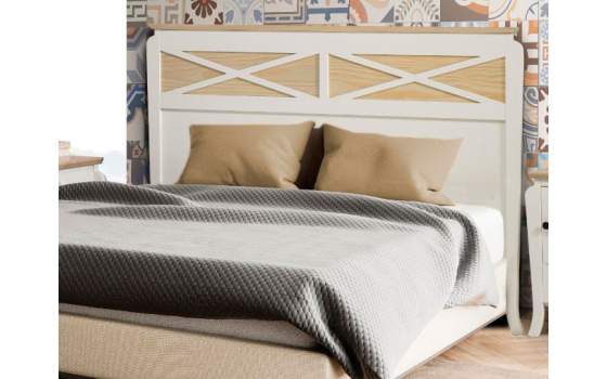 Cabecero Aspas Actual Madera Bicolor Serie Dormitorio Praga
