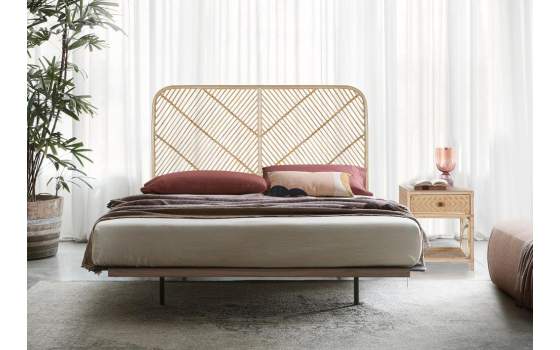 Cabecero Caña Ratan Natural Para Colchon de 150 cm Talian