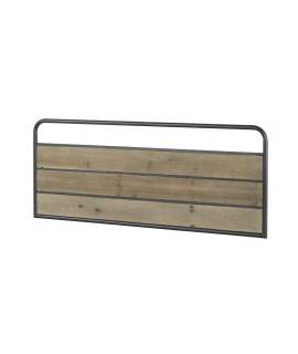 Cabecero Cama 135 Industrial Madera Metal Serie Baillet