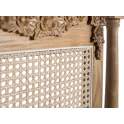 Cabecero Clasico Tallado Cama 150 Madera Teca y Rattan Amoest