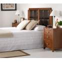Cabecero Colonial Clasico Matrimonio Madera Piel Serie Amtriain