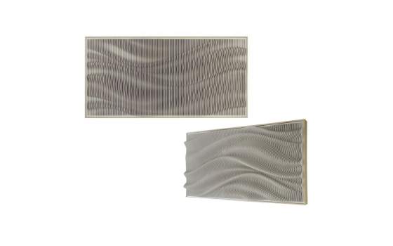 Cabecero Cuadro Madera Formato Ondas con Relieve Sinclair