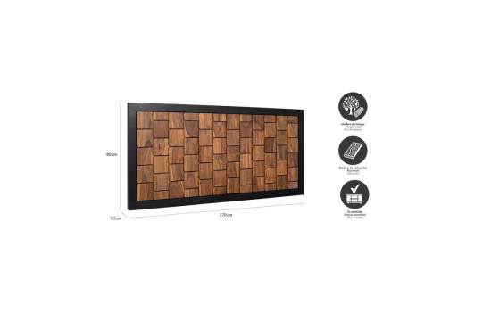 Cabecero de 170 cm Mango y Palisandro - Serie Mysore