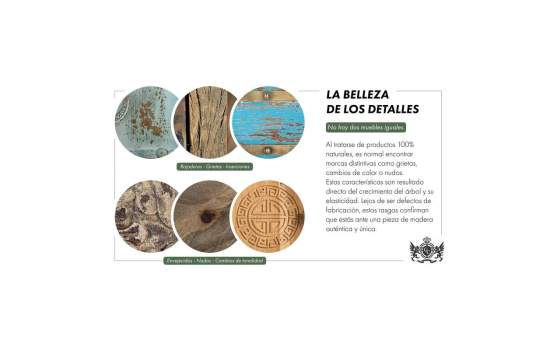 Cabecero de 170 cm Mango y Palisandro - Serie Mysore