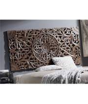 Cabecero de Cama Madera nogal Tallado Arnens