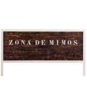 Cabecero de Forja con Tablero de Madera Central Texto Abtat