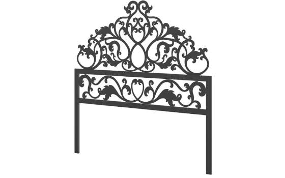 Cabecero de Forja Diseño Actual Con Patas Serie Dayra