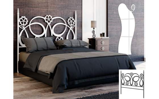 Cabecero de Forja Diseño Actual Con Postes Serie Galatea