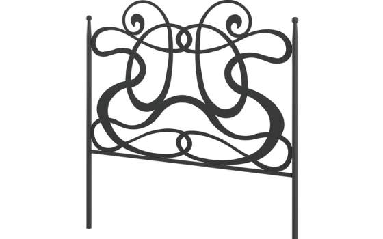 Cabecero de Forja Diseño Actual Con Postes Serie Raissa