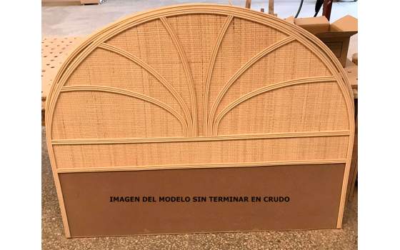 Cabecero Dormitorio de Rattan Semicircular