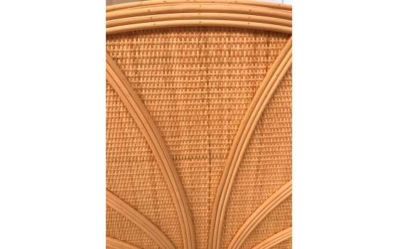 Cabecero Dormitorio de Rattan Semicircular