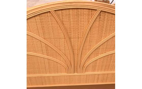 Cabecero Dormitorio de Rattan Semicircular