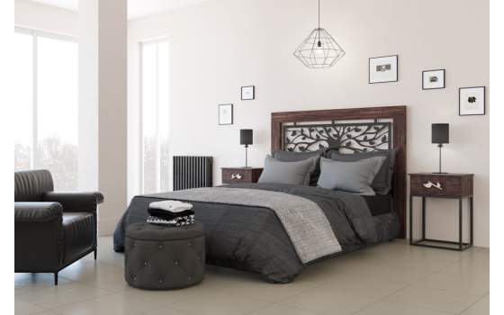 Cabecero Dormitorio Moderno Madera Acero 7 Tamaños Grace