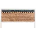 Cabecero Forja con Tablero de Madera Decorado Picos Serie Abtat