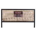 Cabecero Forja Tablero Central Madera Blanco Decape Serie Abtat