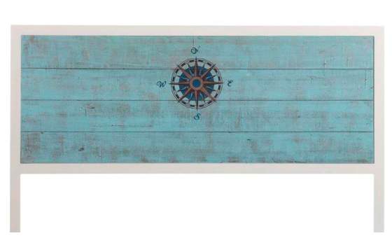 Cabecero Forja  Tablero Madera Decorado Estrella del Norte Abtat