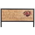 Cabecero Forja Tablero Madera Decorado Flor de Rosa Serie Abtat