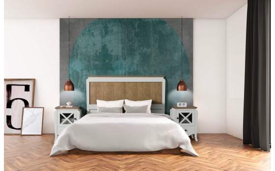 Cabecero Friso Actual Madera Bicolor Serie Dormitorio Praga