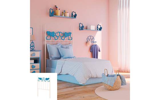 Cabecero Juvenil Forja Colchones de 90 a 200 cm Serie Cuore