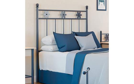 Cabecero Juvenil Forja Margarita Moderno Con Postes Eneas