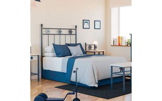 Cabecero Juvenil Forja Margarita Moderno Con Postes Eneas